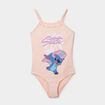 Maillot de bain une pièce Lilo et Stitch orange fluo fille