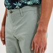 Bermuda short chino droit coton stretch vert olive homme