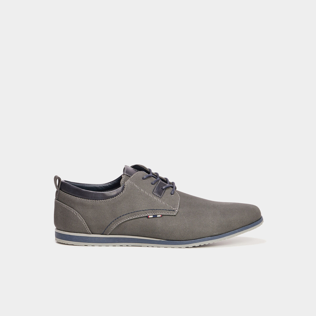 Derbies texturées à lacets gris homme