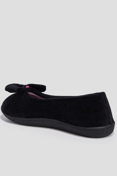 Chaussons ballerines Isotoner noir femme