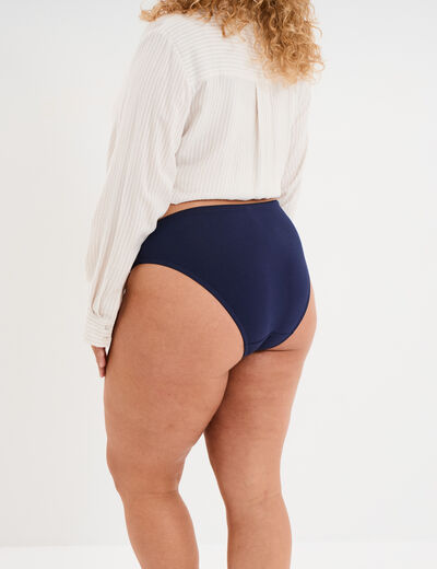 Culotte coton majoritaire bleu marine femme grande taille