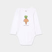 Body US coton Monsieur Caca x La Halle blanc b&eacute;b&eacute; gar&ccedil;on