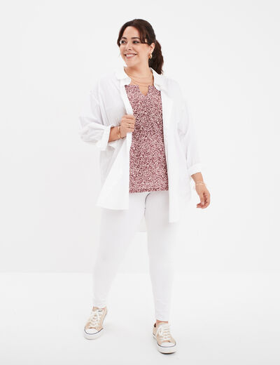 Legging blanc femme grande taille