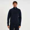 Pull col camionneur manches longues bleu marine homme