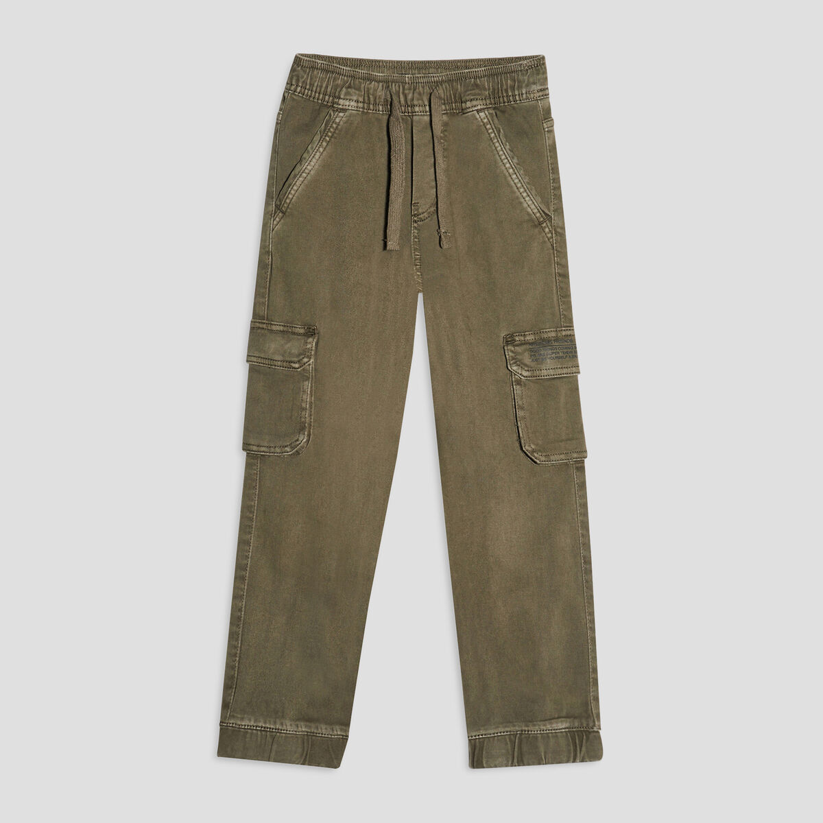 Pantalon jogger vert kaki gar&ccedil;on