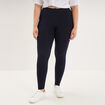 Legging avec taille &eacute;lastiqu&eacute;e bleu marine femme grande taille