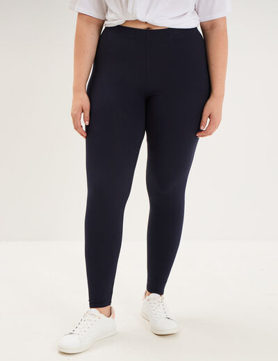 Legging avec taille &eacute;lastiqu&eacute;e bleu marine femme grande taille