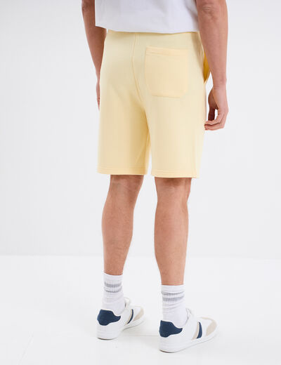Short de jogging en molleton jaune clair homme