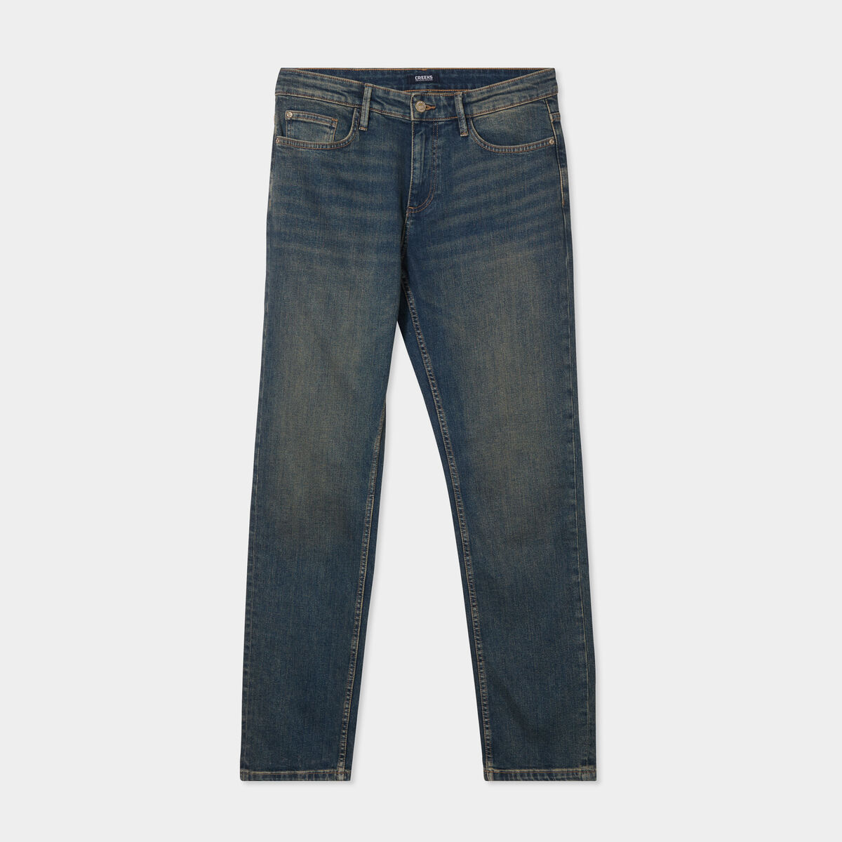 Jeans regular 5 poches Creeks denim dirty homme