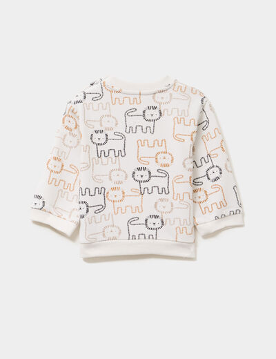 Ensemble de jogging 2 pi&egrave;ces ecru b&eacute;b&eacute; gar&ccedil;on