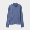 Veste de sport ajust&eacute;e avec fermeture bleu fonc&eacute; femme