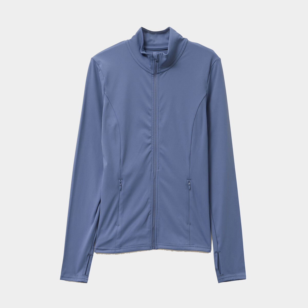 Veste de sport ajust&eacute;e avec fermeture bleu fonc&eacute; femme