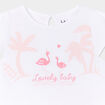 Ensemble 2 pièces t-shirt et short coton blanc bébé fille