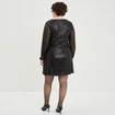Robe à sequins portefeuille noir femme grande taille