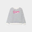 Sweat avec col rond Creeks ecru fille