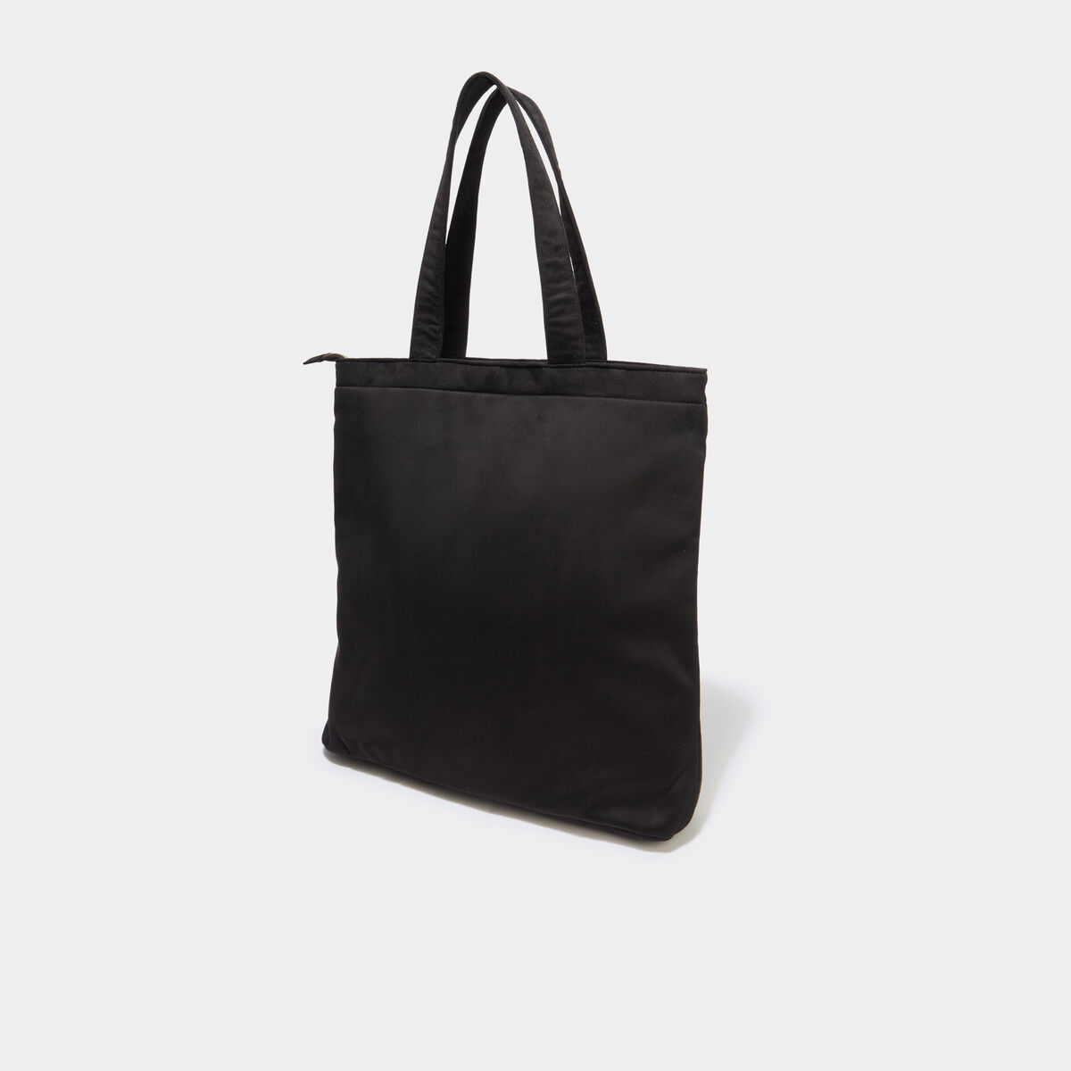 Sac tote bag zipp&eacute; noir femme