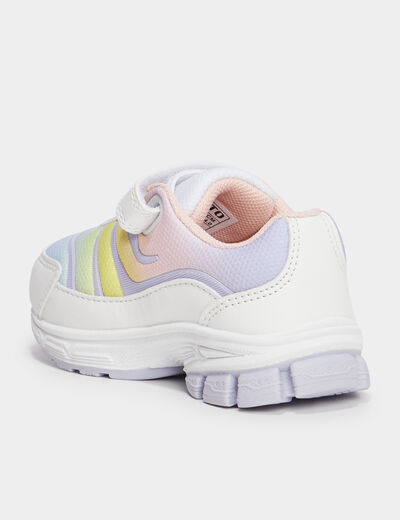 Baskets running à scratchs Liberto multicolore bébé fille