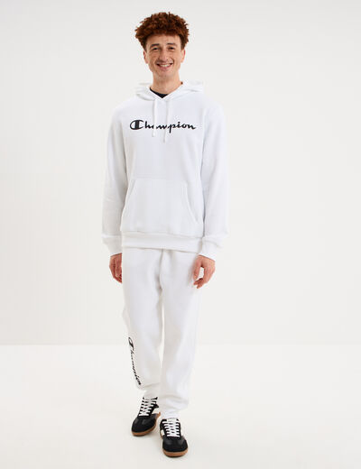 Sweat hoodie 1 poche molleton Champion blanc homme