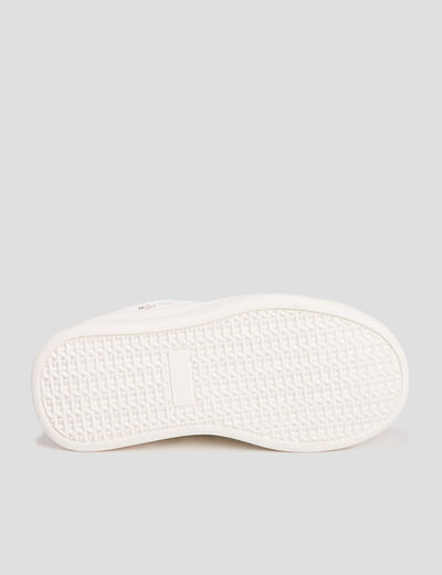 Baskets tennis à lacets blanc fille