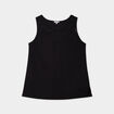 Débardeur col en dentelle noir femme grande taille