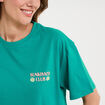 T-shirt droit manches courtes coton vert menthe femme