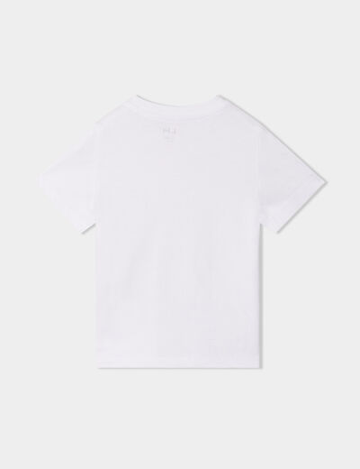 Lot de 3 t-shirts manches courtes coton blanc bébé garçon