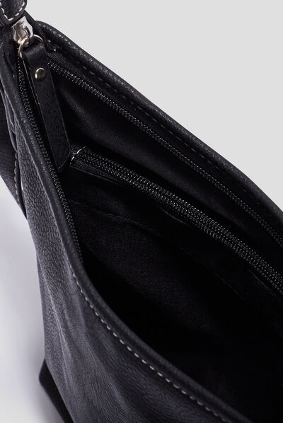Sac cabas à bandoulière noir femme