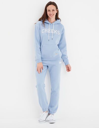 Sweat à capuche hoodie Creeks Original bleu clair femme