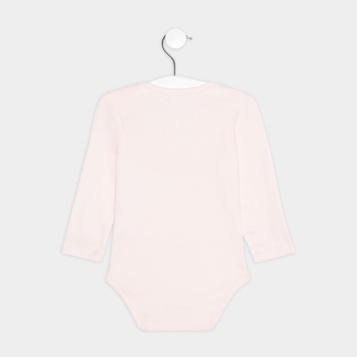 Lot 5 bodies US coton manches longues rose clair bébé fille