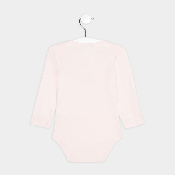 Lot 5 bodies US coton manches longues rose clair bébé fille