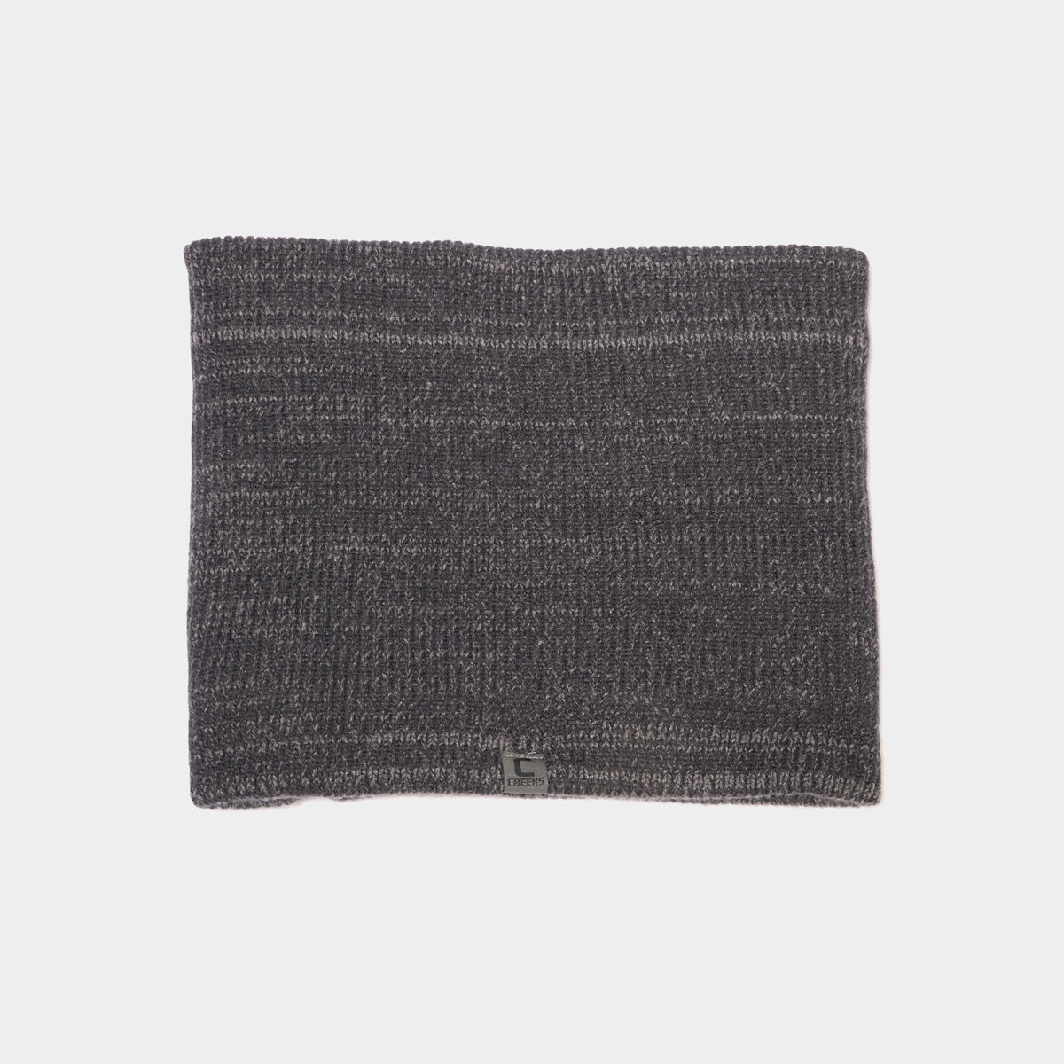 Tour de cou tricot&eacute; doubl&eacute; gris fonc&eacute; homme