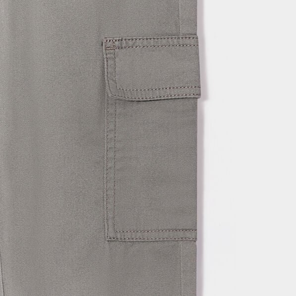 pantalon cargo taille elastiquee vert kaki garcon Pantalon cargo taille élastiquée vert kaki garçon