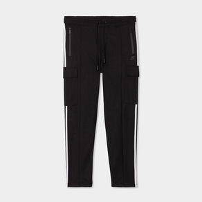 pantalon de jogging slim poches rabat noir homme Pantalon de jogging slim poches rabat noir homme