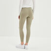 Legging long taille haute vert kaki femme