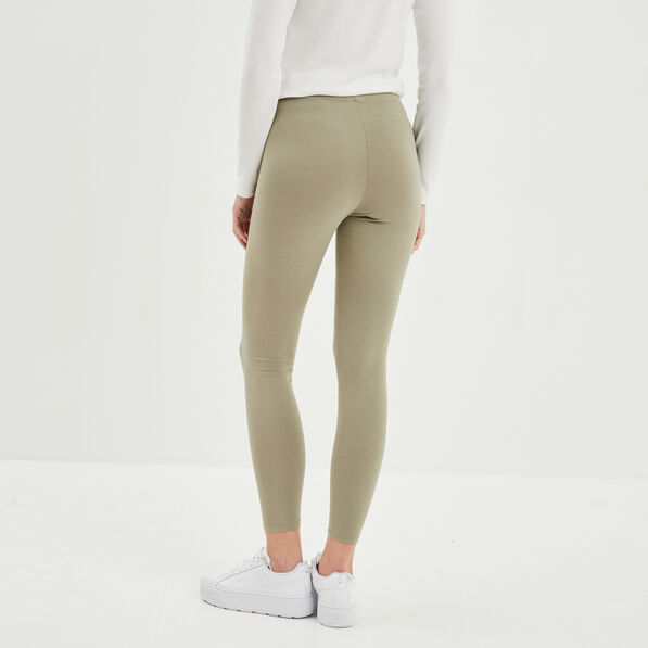 legging long taille haute vert kaki femme Legging long taille haute vert kaki femme