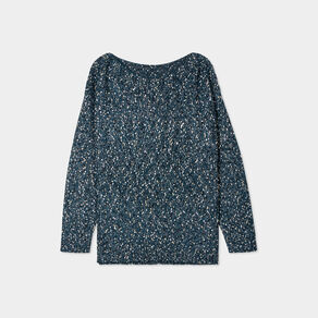 Pull col bateau bleu canard femme grande taille