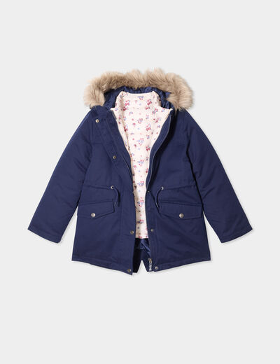 Parka et doudoune 3-en-1 bleu marine fille