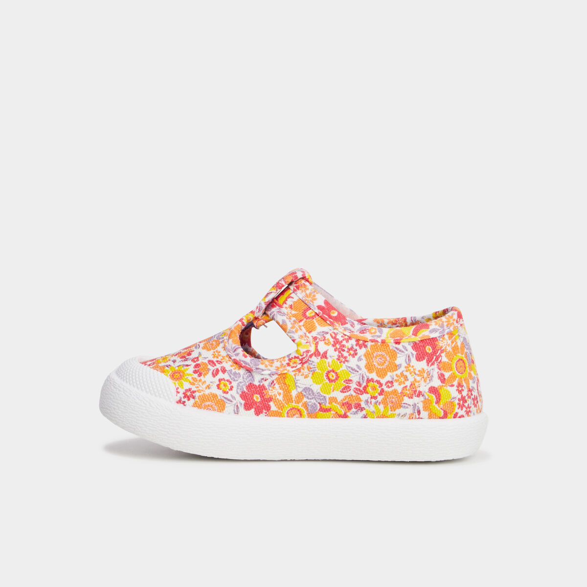 Chaussures salom&eacute; en toile rose b&eacute;b&eacute; fille