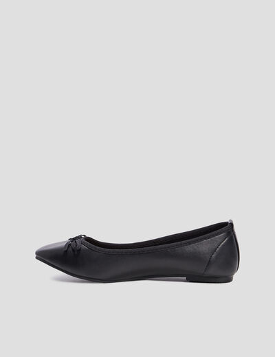 Ballerines avec noeuds noir fille