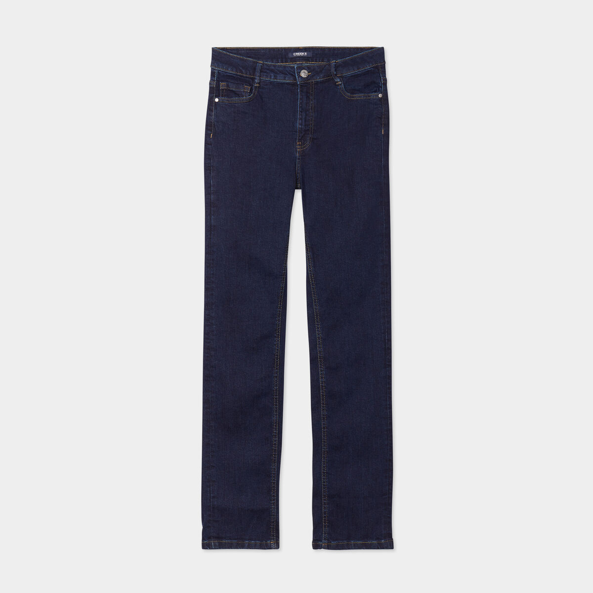 Jeans regular 5 poches coton Creeks denim brut femme