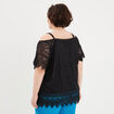 T-shirt manches courtes noir femme grande taille