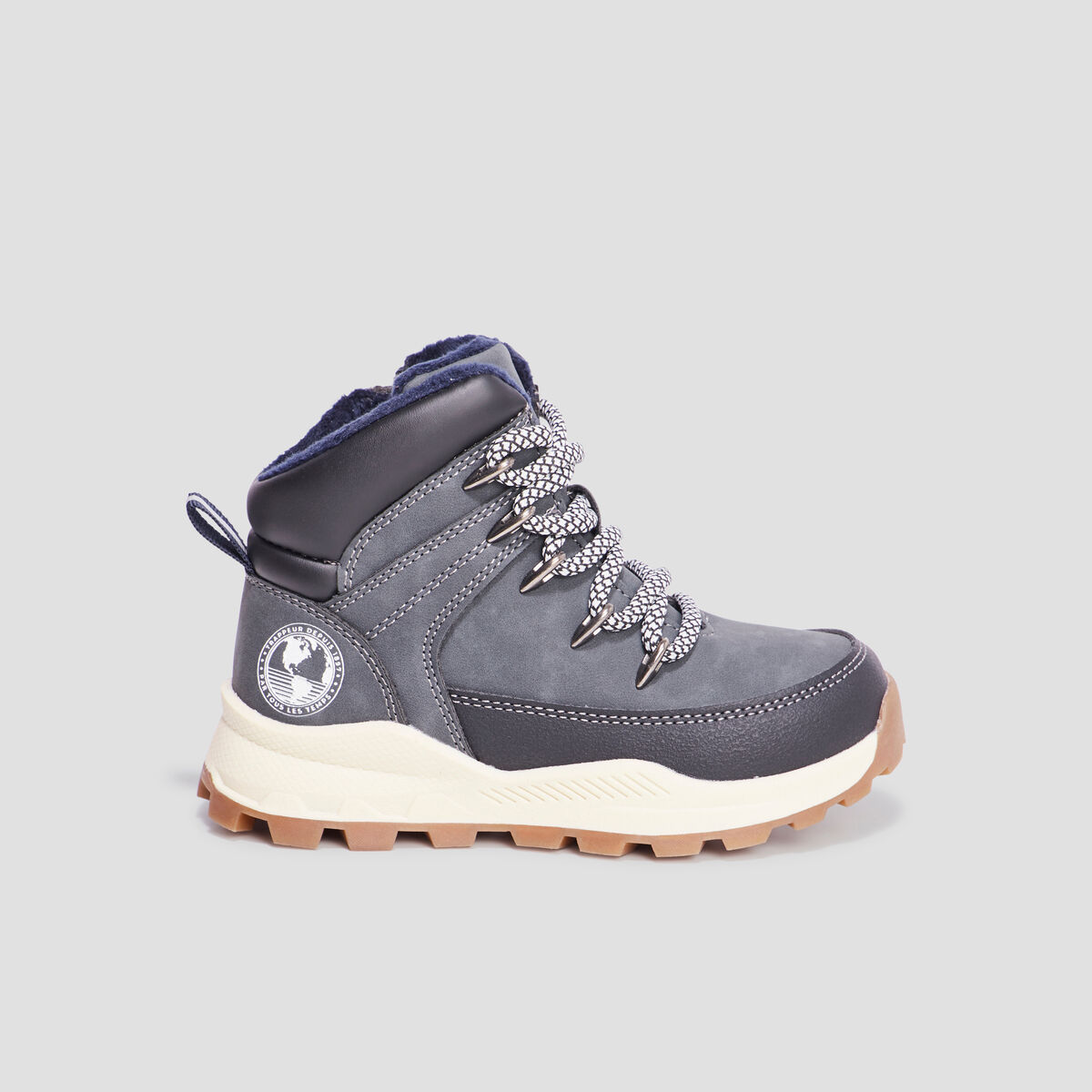 Bottines zippées Trappeur Barato bleu garçon