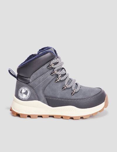 Bottines zippées Trappeur Barato bleu garçon