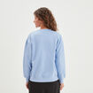 Sweat molleton avec col rond bleu clair femme