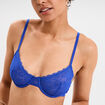 Soutien-gorge emboîtant dentelle bleu electrique femme