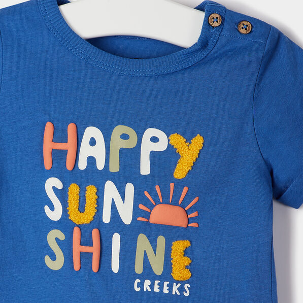 t shirt manches courtes creeks bleu lavande bebeg T-shirt manches courtes Creeks bleu lavande bébé garçon