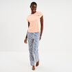 Ensemble pyjama t-shirt et pantalon blanc femme