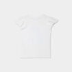 T-shirt sequins manches courtes coton ivoire fille