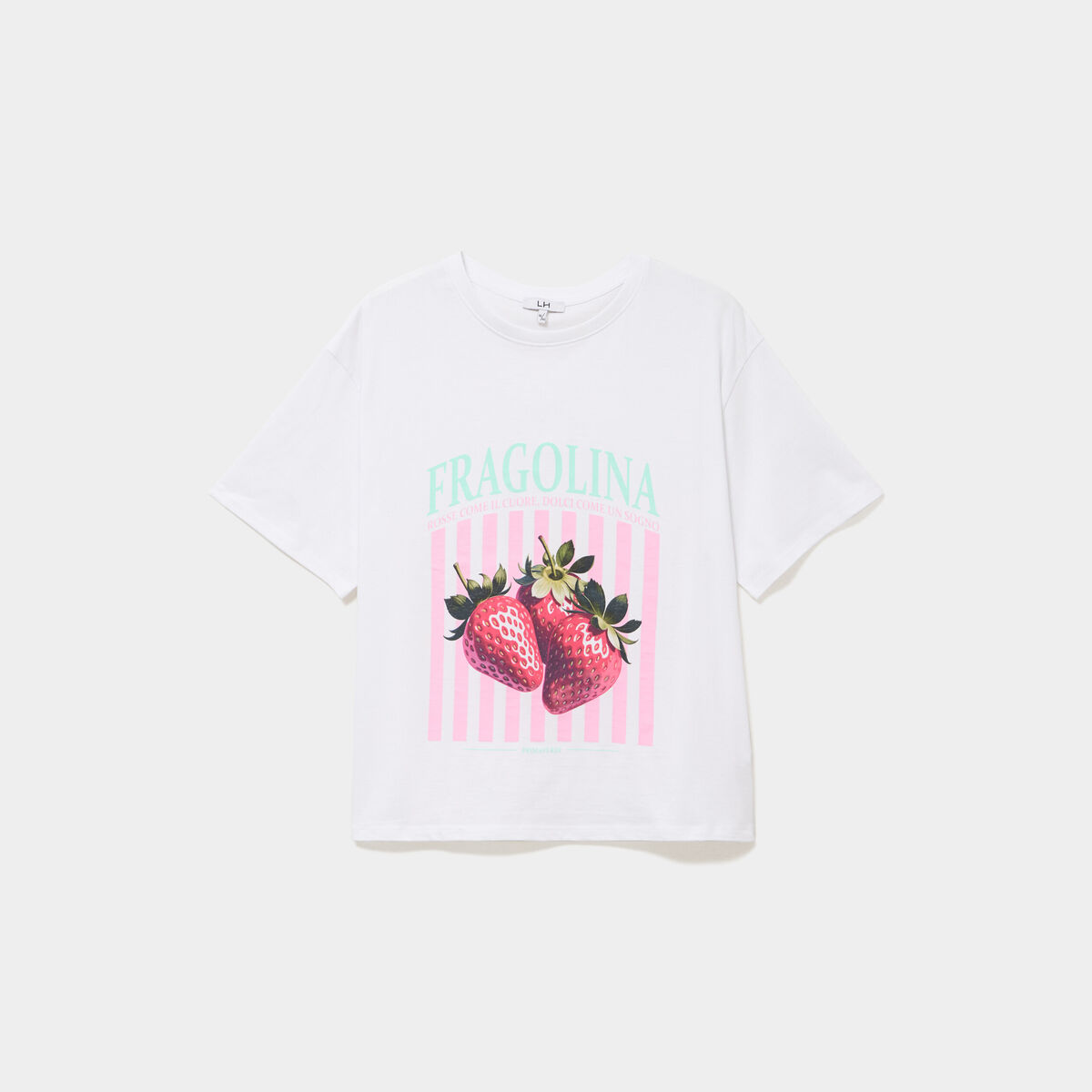 T-shirt avec manches courtes droit coton blanc femme grande taille