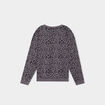 Sweat col rond manches longues gris foncé fille